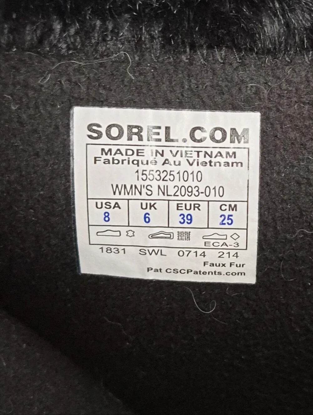 Sorel Tivoli High II Waterproof Suede Black winter Boots Size 8  Faux Fur Snow